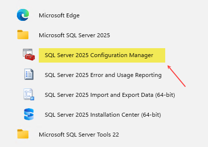 Launch SQL Server Configuration Manager